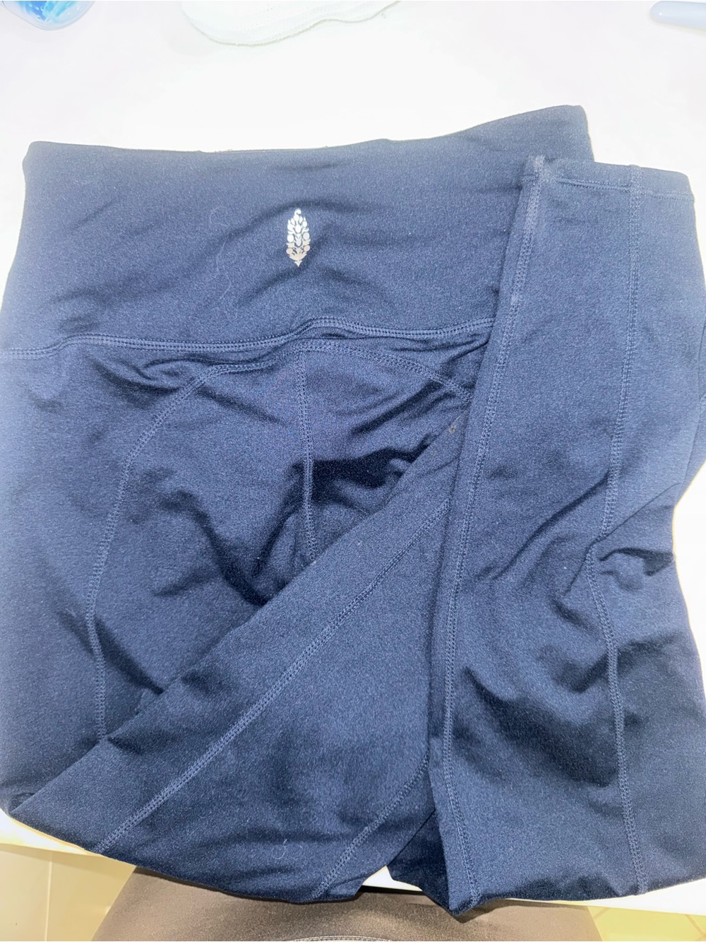 Free People Navy High-Waist Leggings